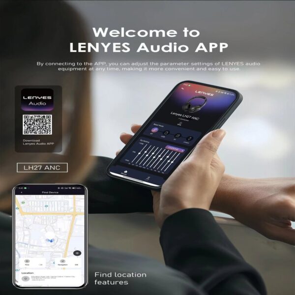 Lenyes Bluetooth 5.3 ANC HiFi 31H Foldable Headphones LH27