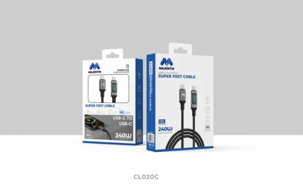 Majentik 240W Fast Charging Cable with Digital Power Display