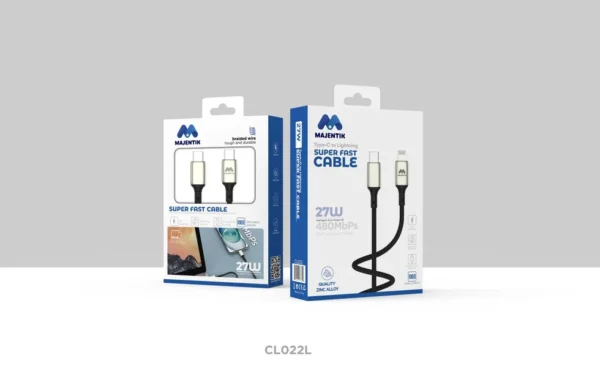 Majentik CL-022 Type-C TO L Braided Fast Charging & Data Cable 60W