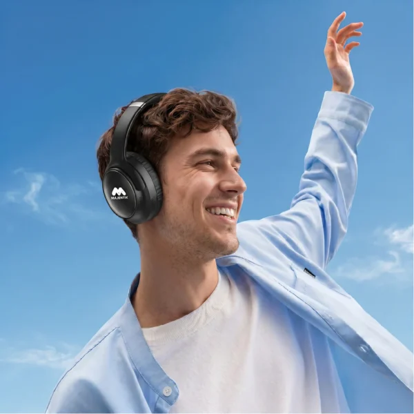 Majentik Foldable Wireless Headphones with Powerful Stereo Sound