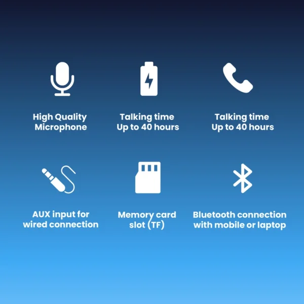 Majentik Foldable Wireless Headphones with Powerful Stereo Sound