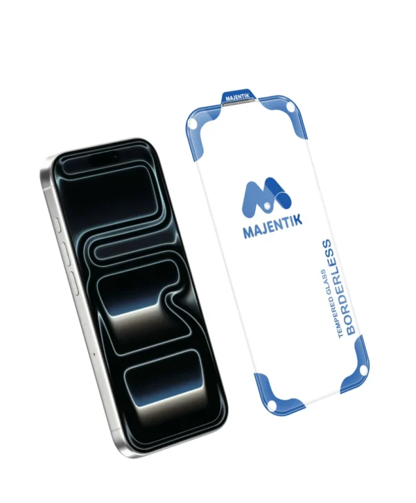MAJENTIK Borderless Tempered Glass Screen Protector with Full Coverage
