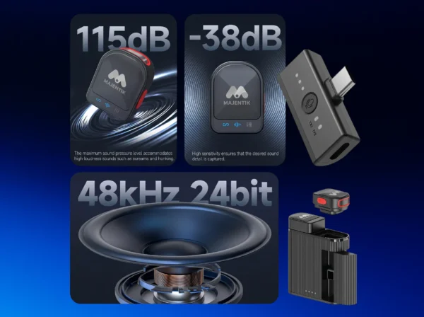 MAJENTIK MM-001 2-in-1 Magnetic Wireless Microphone