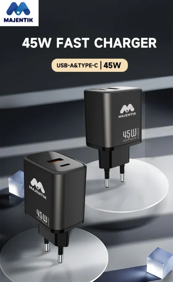 Majentik 45W GaN Fast Charger with USB & PD Ports