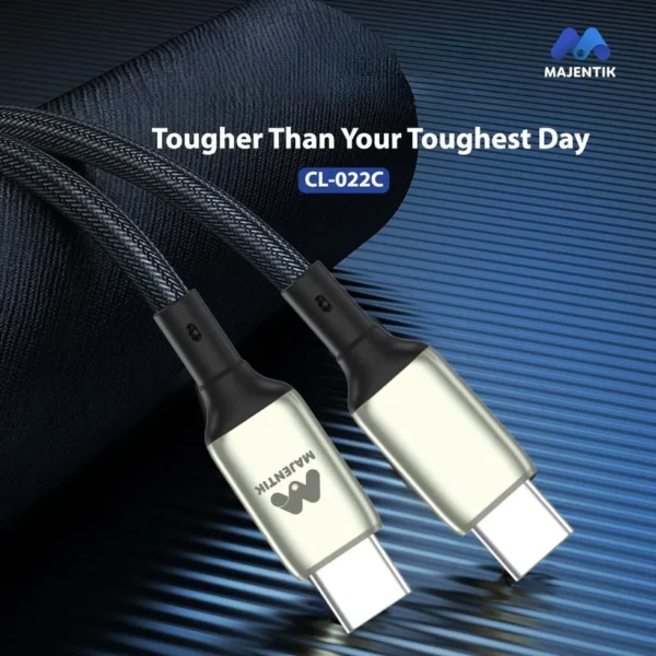 Majentik CL-022 Type-C To Type-C Braided Fast Charging & Data Cable 60W