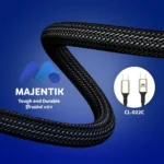 Majentik CL-022 Type-C To Type-C Braided Fast Charging & Data Cable 60W