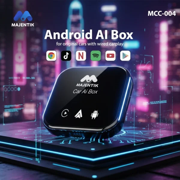 MAJENTIK AI Car Box for CarPlay & Android Auto