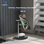 Majentik 3-in-1 Wireless Charging Stand 25W with Smart Cooling System