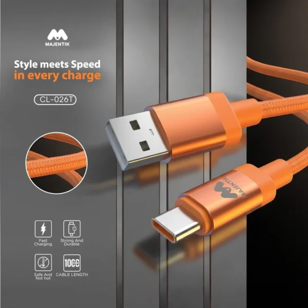 Majentik CL-026 T Type-C Fast Charging & Data Cable