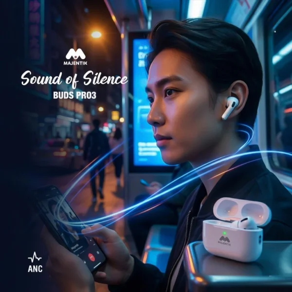 MAJENTIK Buds Pro 3 Wireless Earbuds with Bluetooth 5.3