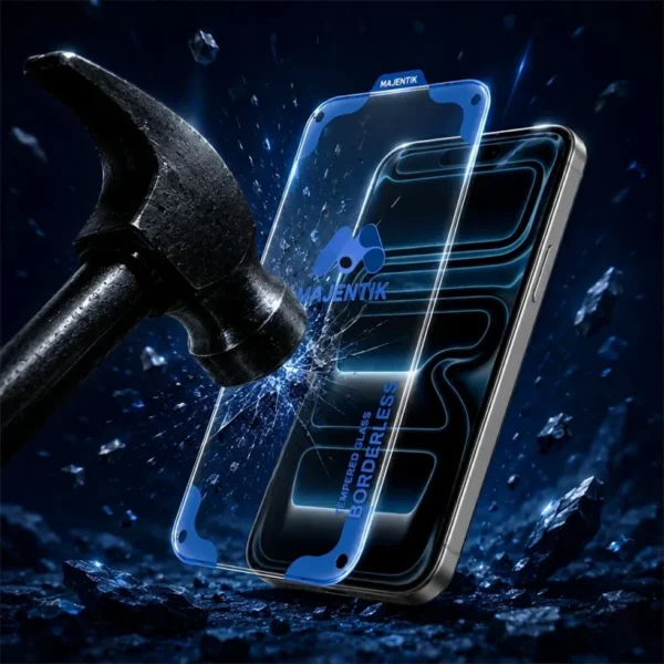 MAJENTIK Borderless Tempered Glass Screen Protector with Full Coverage For Samsung