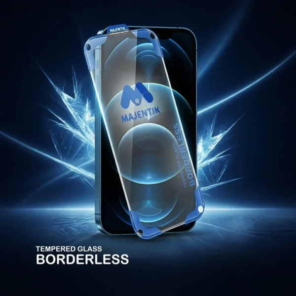 MAJENTIK Borderless Tempered Glass Screen Protector with Full Coverage For Samsung