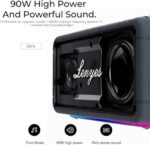 Lenyes 90W Portable Bluetooth Speaker with RGB Lights and Power Bank S876