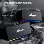 Lenyes 90W Portable Bluetooth Speaker with RGB Lights and Power Bank S876