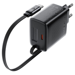 ACEFAST GaN 30W Wall Charger with Built-in USB-C Cable A110