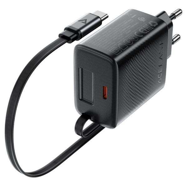 ACEFAST GaN 30W Wall Charger with Built-in USB-C Cable A110