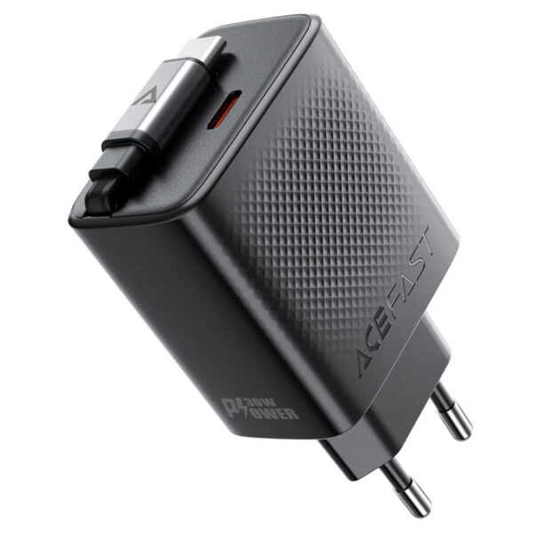 ACEFAST GaN 30W Wall Charger with Built-in USB-C Cable A110