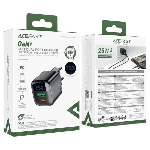 ACEFAST Fast Charge Wall Charger A114 PD25W GaN