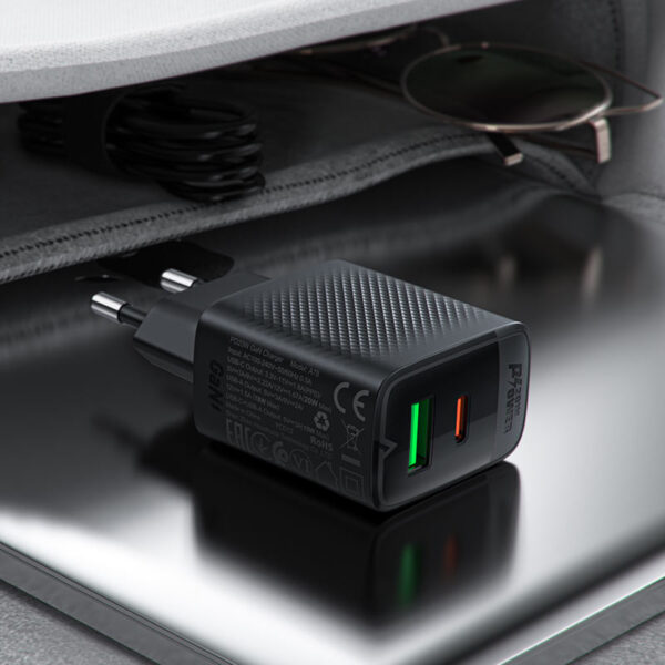 ACEFAST GaN 20W Dual-Port Shell Texture Wall Charger A78