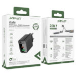 ACEFAST GaN 20W Dual-Port Shell Texture Wall Charger A78