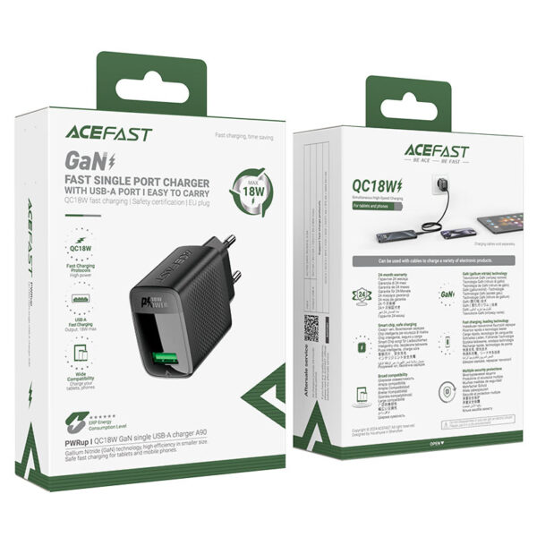 ACEFAST GaN Fast Charge Wall Charger A90 QC18W