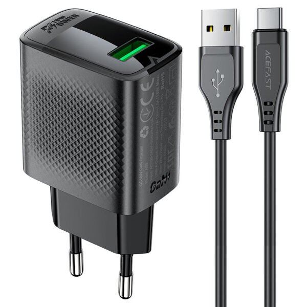 ACEFAST QC 18W USB-A Wall Charger with Cable A90