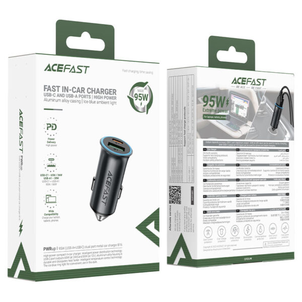 ACEFAST 95W Dual USB-C Car Charger B16