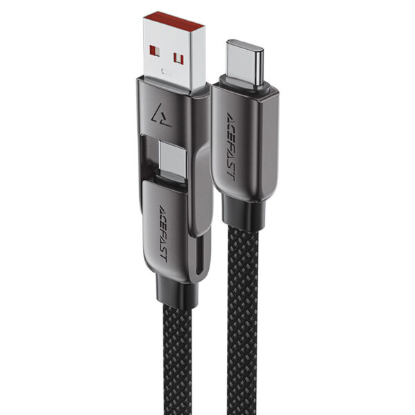 ACEFAST 2-in-1 Charging Data Cable USB-A and USB-C to USB-C 60W C13-04