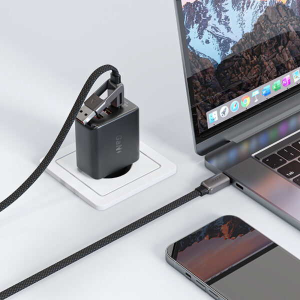 ACEFAST 2-in-1 Charging Data Cable USB-A and USB-C to USB-C 60W C13-04