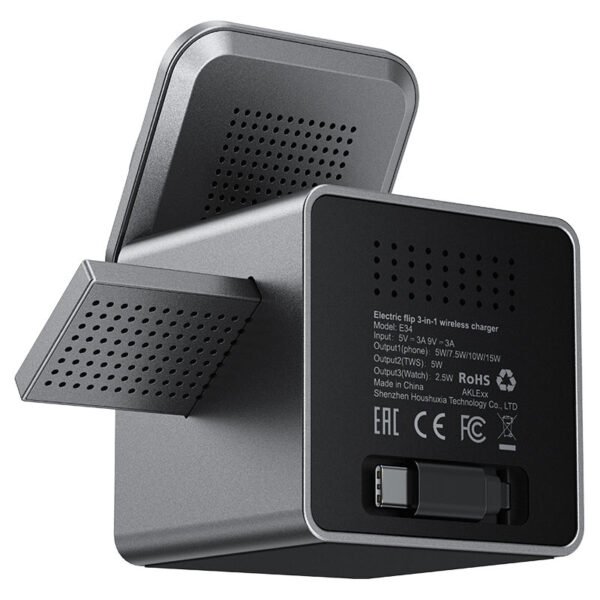 ACEFAST 3-in-1 Electric Flip Wireless Charger E34