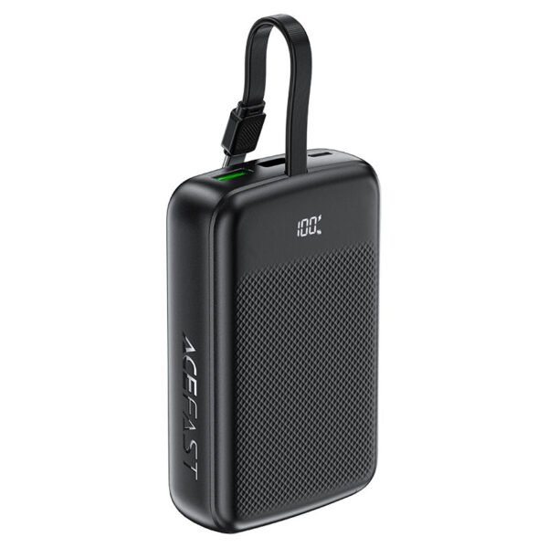 ACEFAST 20000mAh 22.5W Fast Charge Power Bank with Built-in Cable M14