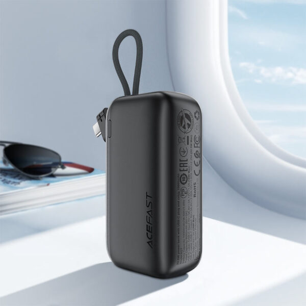 ACEFAST 10000mAh 22.5W Power Bank with Built-in Cable M27