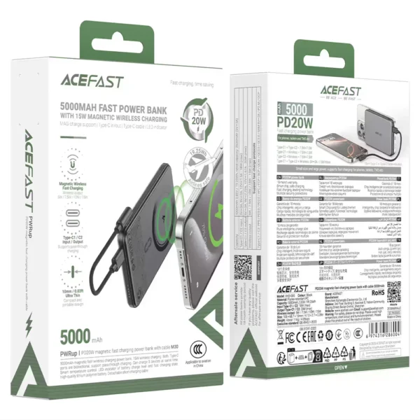 ACEFAST Magnetic Fast Wireless Charge Power Bank M30 PD20W