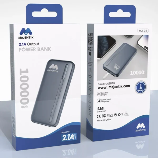 Majentik 10000mAh Slim Portable Power Bank MJ-04