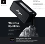 Lenyes Portable Bluetooth Speaker 40W HD Sound with RGB Lights and Power Bank S875
