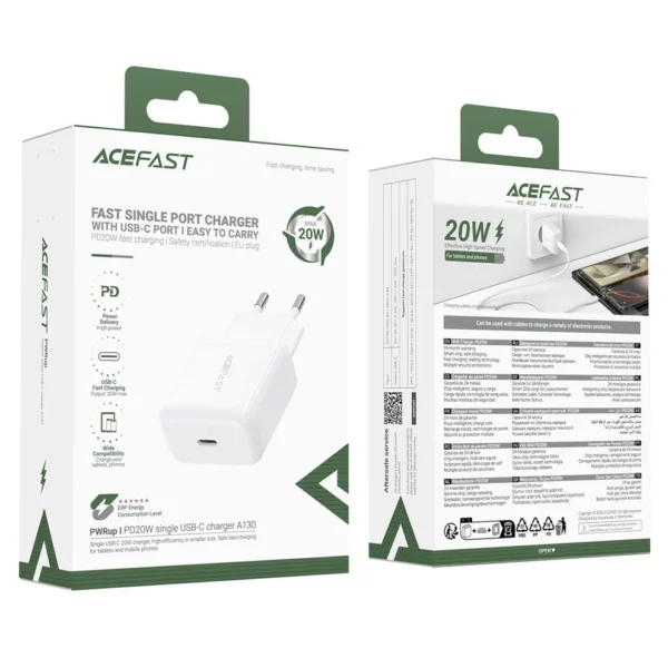 ACEFAST A130 PD 20W USB-C Charger Single Port