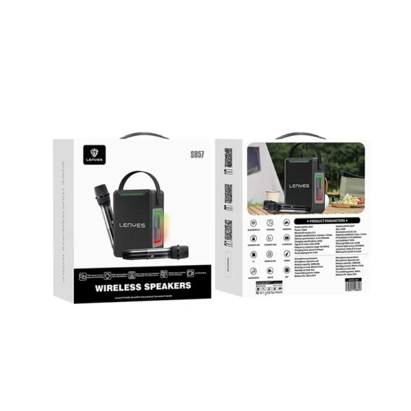 Lenyes S857 RGB Bluetooth Speaker with Microphone