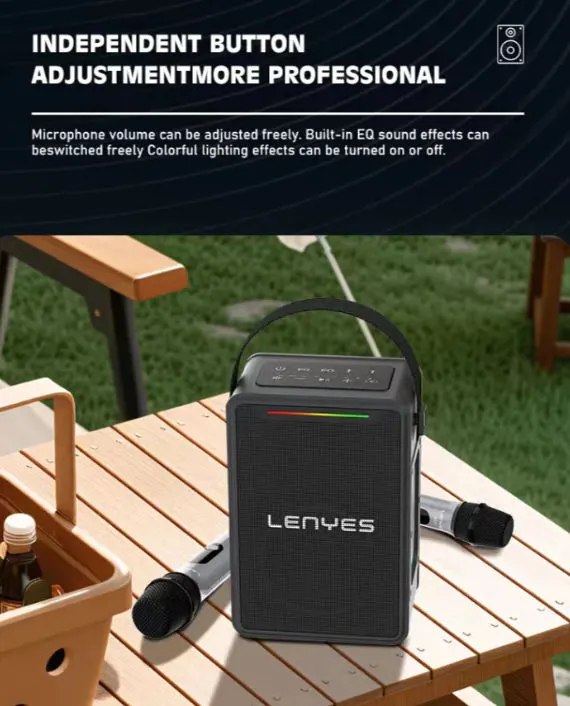 Lenyes S857 RGB Bluetooth Speaker with Microphone