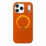 Carbon Fiber MagSafe Case with 360° Rotating Ring Stand for iPhone 17 Pro Max