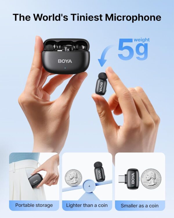 Boya Mini2-2wireless Mic type C+Charging Case