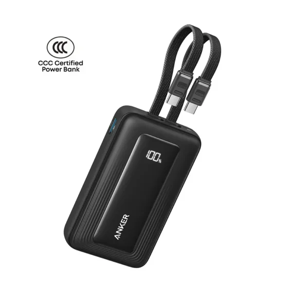 Anker Zolo Power Bank 10000mAh 35W with Built-in Dual USB-C Cable A110L