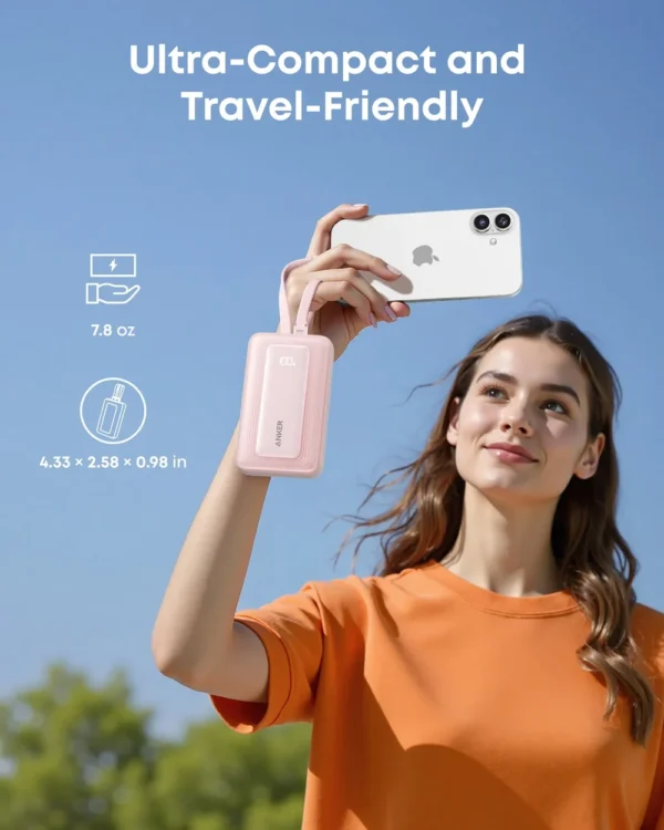 Anker Zolo Power Bank 10000mAh 35W with Built-in Dual USB-C Cable A110L