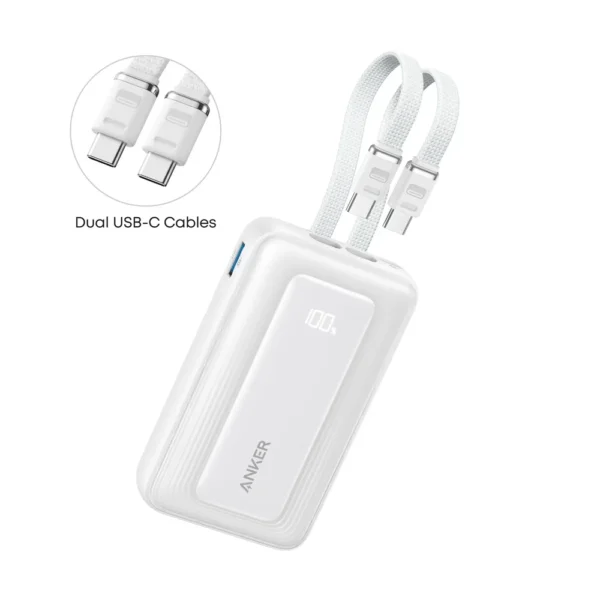 Anker Zolo Power Bank 10000mAh 35W with Built-in Dual USB-C Cable A110L