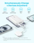Anker Zolo Power Bank (20K, 45W, Built-In Dual USB-C Cables)A110M