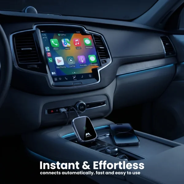 MAJENTIK Wireless Car Adapter for CarPlay & Android Auto