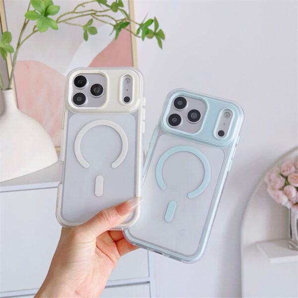 Candy Color Transparent Magnetic Mobile Phone Case