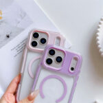 Candy Color Transparent Magnetic Mobile Phone Case