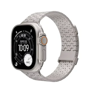 Luxury Stainless Steel Watch Band for Apple Watch Full Series with Magnetic Clasp Metal Watch Strap