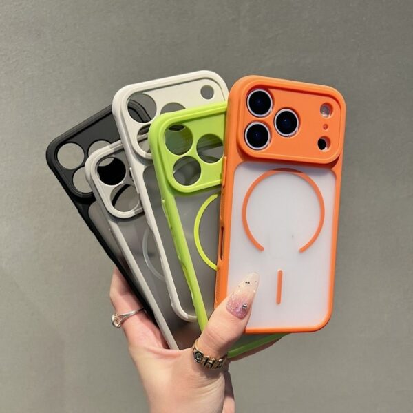 Magnetic Shockproof Mobile Phone Case Transparent Protective Cover