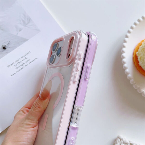 Candy Color Transparent Magnetic Mobile Phone Case